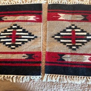 Southwestern Woven Tapestry table runners (2)- Red and Black